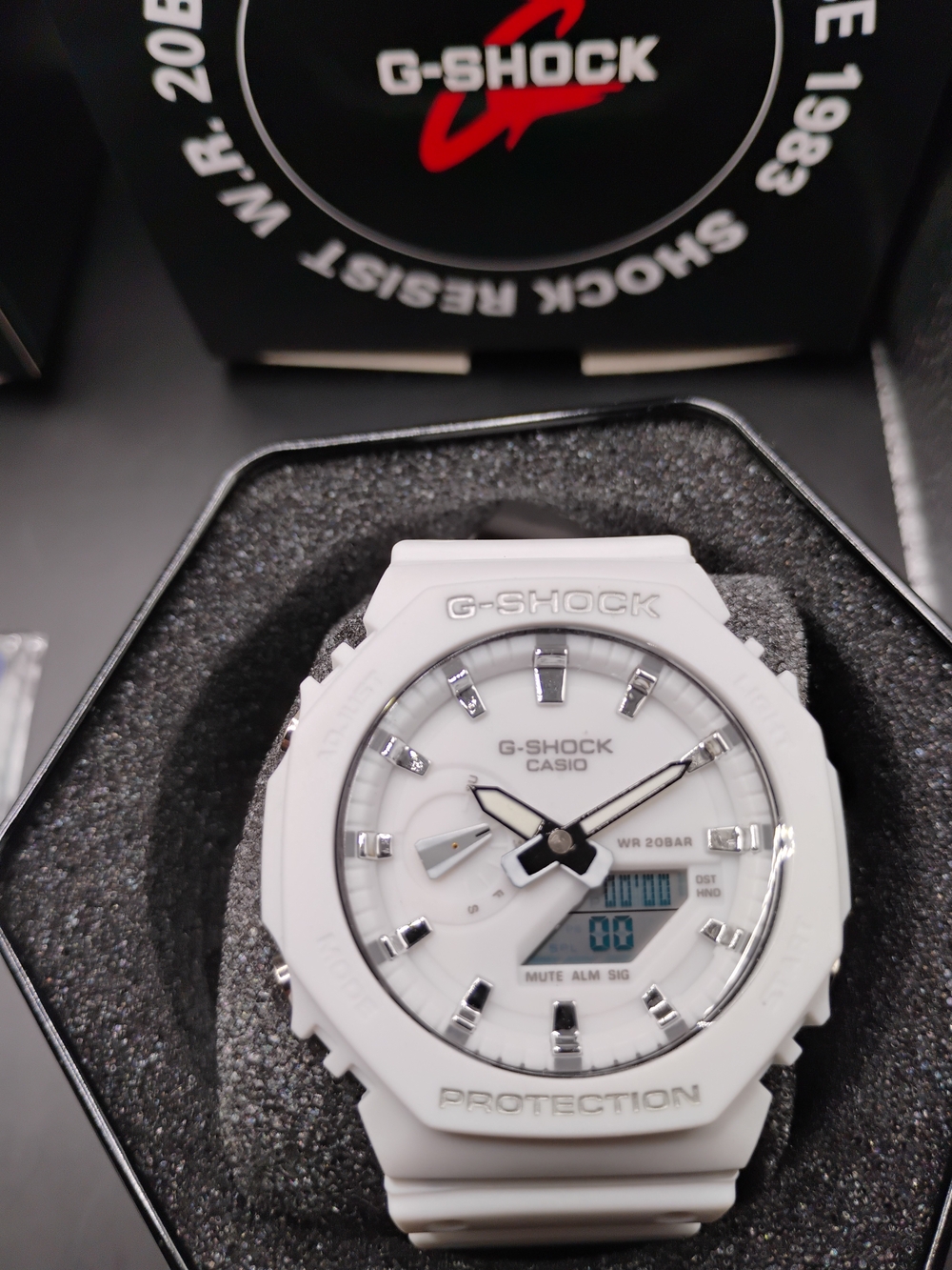 G-Shock White Resin Analog-Digital Watch